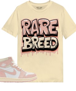 Rare Breed Shirt Match Jordan 1 OG Washed Pink Shirt In Color Nature