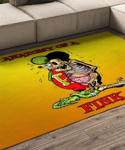 Rat Fink Anatomy Of A Fink Rug Hot Rod Rug for Garage