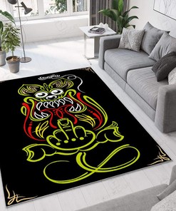 Rat Fink Art Rug Hot Rod Rug for Garage