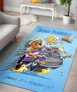 Rat Fink Burn Rubber Smoke It Or Forget It Rat Fink Rug Hot Rod Rug for Garage