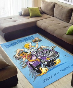 Rat Fink Burn Rubber Smoke It Or Forget It Rat Fink Rug Hot Rod Rug for Garage