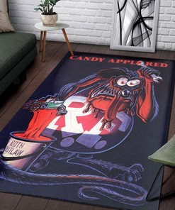 Rat Fink Candy Apple Red Rug Hot Rod Rug for Garage