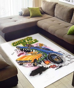 Rat Fink Chevys Rule Rug Hot Rod Rug for Garage