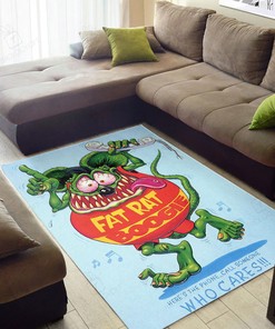Rat Fink Fat Rat Boogie Rat Fink Rug Hot Rod Rug for Garage