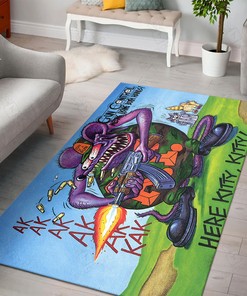 Rat Fink Gun Control Rug Hot Rod Rug for Garage