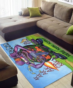 Rat Fink Gun Control Rug Hot Rod Rug for Garage