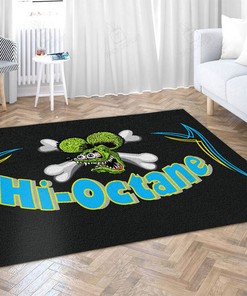 Rat Fink Hi Octane Hot Rod Area Rug Hot Rod Rug for Garage