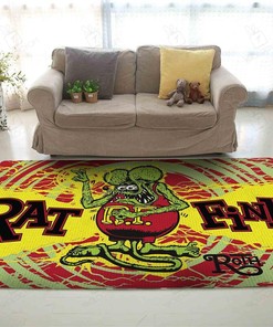 Rat Fink Hot Rod Area Rug Hot Rod Rug for Garage