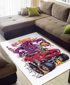 Rat Fink Hot Stuff Rat Fink Rug Hot Rod Rug for Garage