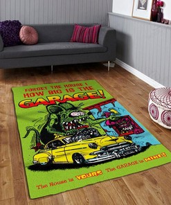 Rat Fink How Big Is The Garage Rug Hot Rod Rug for Garage