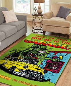 Rat Fink How Big Is The Garage Rug Hot Rod Rug for Garage
