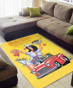 Rat Fink Hunka Kunka Chevy Love Rug Hot Rod Rug for Garage
