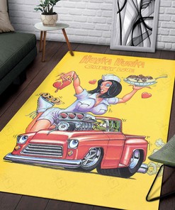 Rat Fink Hunka Kunka Chevy Love Rug Hot Rod Rug for Garage