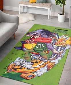 Rat Fink Junkyard Surfer Rug Hot Rod Rug for Garage