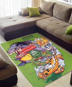 Rat Fink Junkyard Surfer Rug Hot Rod Rug for Garage