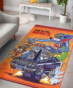 Rat Fink King Of The Hemi's Rat Fink Rug Hot Rod Rug for Garage