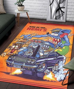 Rat Fink King Of The Hemi's Rat Fink Rug Hot Rod Rug for Garage