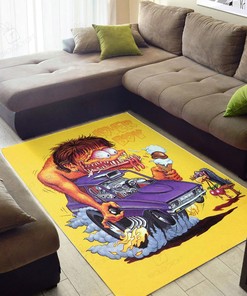 Rat Fink Lover Boy Rat Fink Rug Hot Rod Rug for Garage