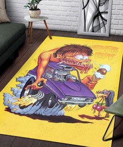 Rat Fink Lover Boy Rat Fink Rug Hot Rod Rug for Garage