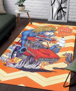 Rat Fink Lover Boy Rug Hot Rod Rug for Garage
