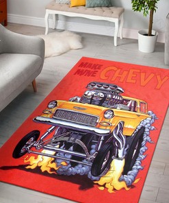 Rat Fink Make Mine Chevy Rat Fink Rug Hot Rod Rug for Garage