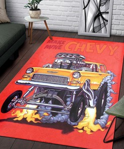 Rat Fink Make Mine Chevy Rat Fink Rug Hot Rod Rug for Garage