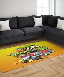Rat Fink Muscle Car Hot Rod Area Rug Hot Rod Rug for Garage