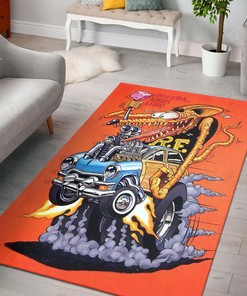 Rat Fink Once A Fink Always A Fink Rug Hot Rod Rug for Garage