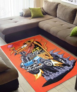 Rat Fink Once A Fink Always A Fink Rug Hot Rod Rug for Garage