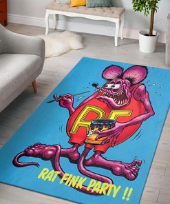 Rat Fink Party Rug Hot Rod Rug for Garage