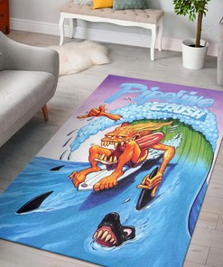 Rat Fink Pipeline Crush Skateboard Rug Hot Rod Rug for Garage