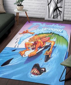 Rat Fink Pipeline Crush Skateboard Rug Hot Rod Rug for Garage