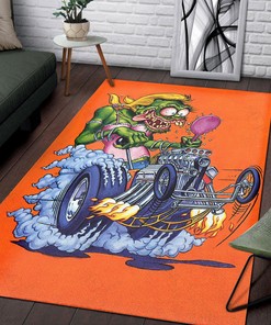 Rat Fink Racing Rat Fink Rug Hot Rod Rug for Garage