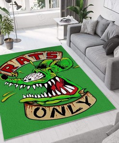 Rat Fink Rat Only Rug Hot Rod Rug for Garage