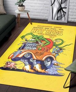 Rat Fink Remember When Hot Rods Rug Hot Rod Rug for Garage