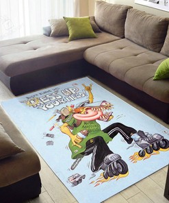 Rat Fink Roller Blades Will Mess Up Your Head Rug Hot Rod Rug for Garage