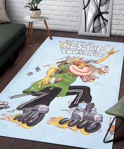Rat Fink Roller Blades Will Mess Up Your Head Rug Hot Rod Rug for Garage