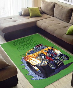 Rat Fink Sick Minds Sick Toys Rug Hot Rod Rug for Garage