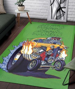 Rat Fink Sick Minds Sick Toys Rug Hot Rod Rug for Garage