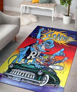 Rat Fink Slammed Rat Fink Rug Hot Rod Rug for Garage