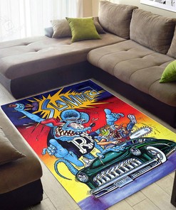Rat Fink Slammed Rat Fink Rug Hot Rod Rug for Garage