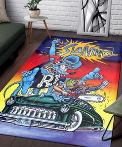 Rat Fink Slammed Rat Fink Rug Hot Rod Rug for Garage