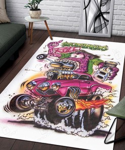 Rat Fink Studebakers Rule Rug Hot Rod Rug for Garage