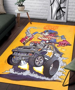 Rat Fink Super Cop Rug Hot Rod Rug for Garage