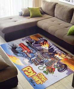 Rat Fink The Junk Yard Kid Rug Hot Rod Rug for Garage