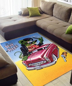 Rat Fink The Way We Were Rug Hot Rod Rug for Garage