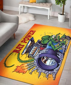 Rat Power Hot Rod Rug - Showcase Your Love for Rat Fink and Hot Rods