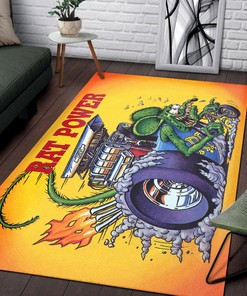 Rat Power Hot Rod Rug - Showcase Your Love for Rat Fink and Hot Rods