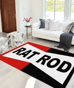 Rat Rod Area Rug for Garage Decoration