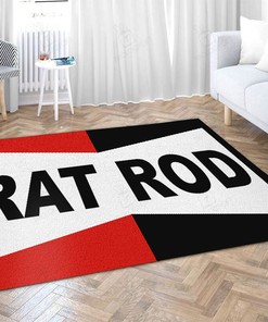 Rat Rod Area Rug for Garage Decoration